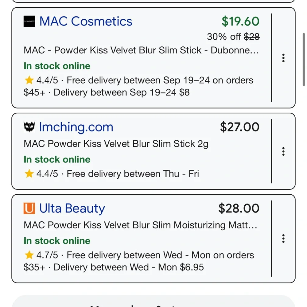 MAC Powder Kiss Velvet Blur Slim Stick in Peppery Pink… - Picture 9 of 10